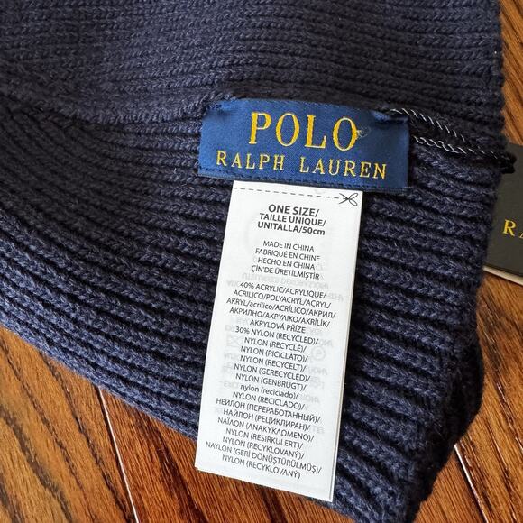 Polo Ralph Lauren Beanie Hat Embroidered Collegiate Varsity Bear NWT New PC1299 - Picture 8 of 10